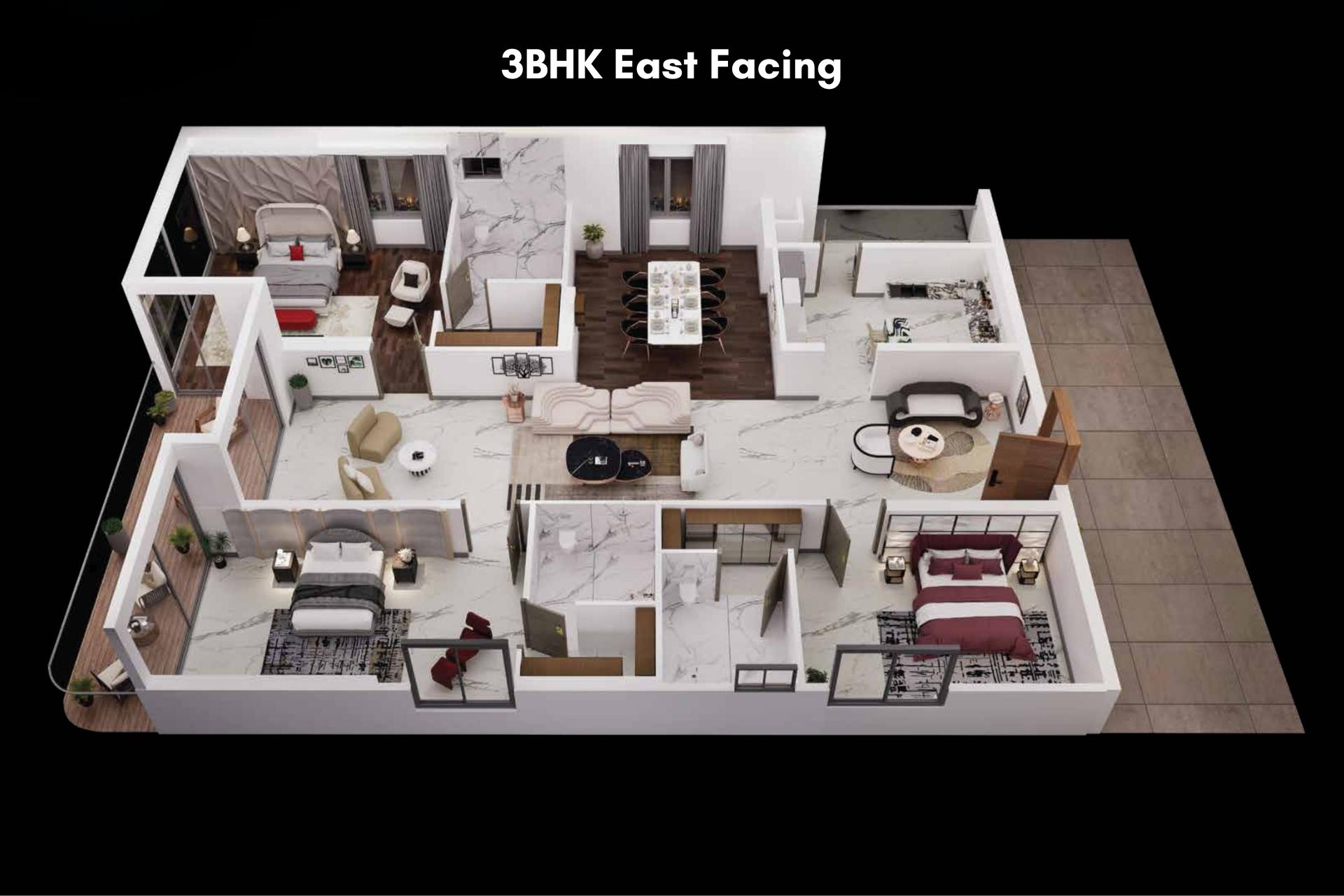 3BHK East Facing